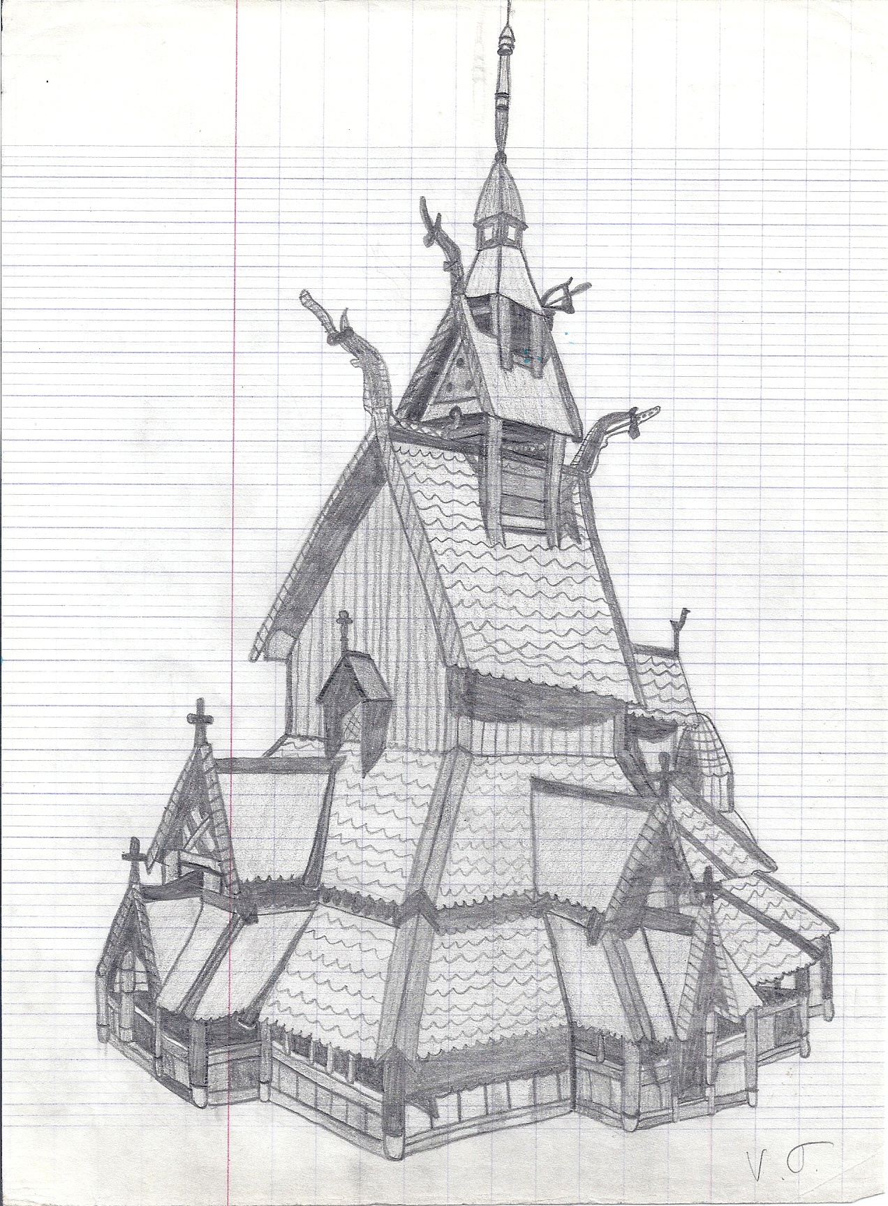 vieux-dessins-eglise-scandinave